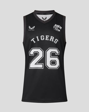 Leicester Tigers Men's 25/26 Training Basketball Vest - Black