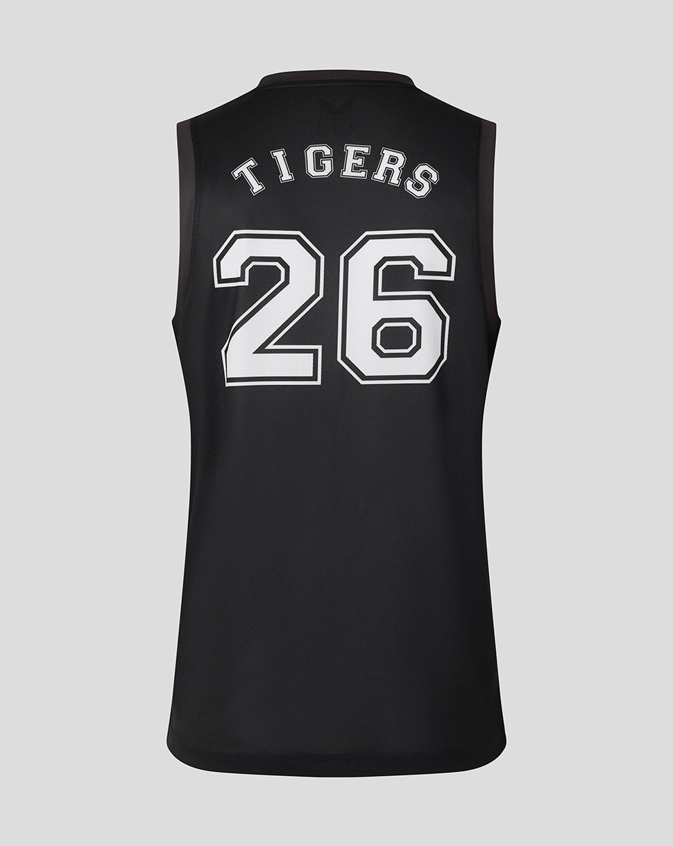 Leicester Tigers Men's 25/26 Training Basketball Vest - Black - Black