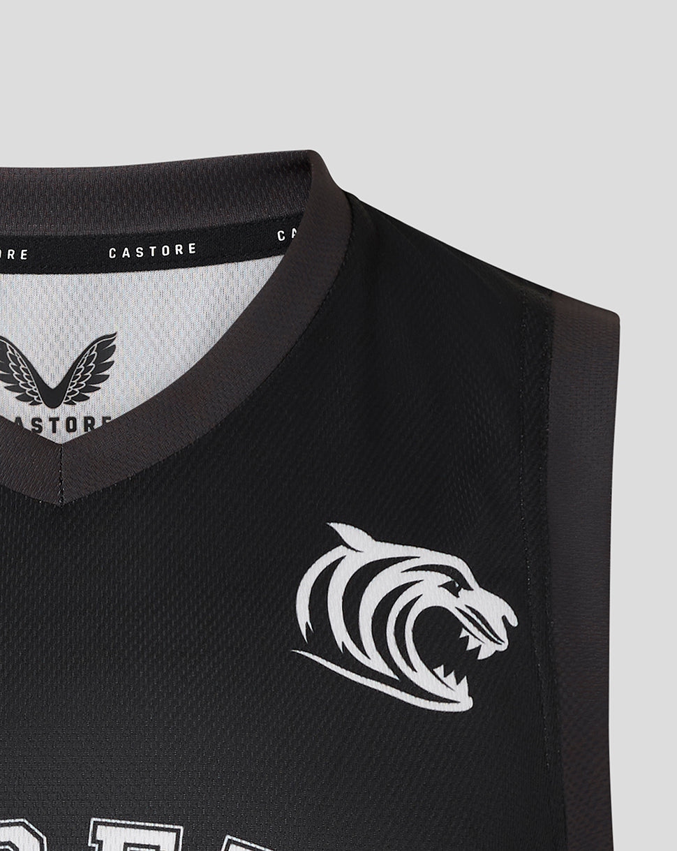 Leicester Tigers Men's 25/26 Training Basketball Vest - Black