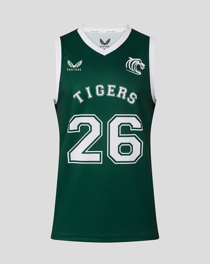 Leicester Tigers Men's 25/26 Training Basketball Vest  - Dark Green