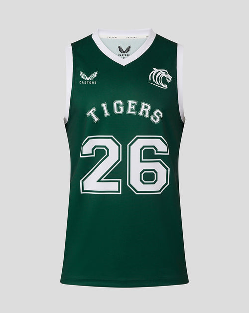 Leicester Tigers Men's 25/26 Training Basketball Vest  - Dark Green