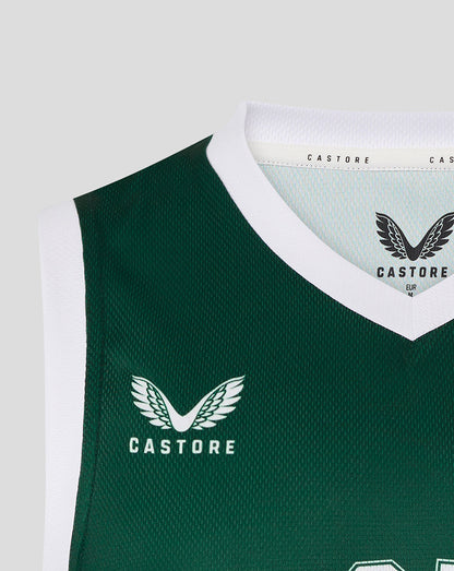 Leicester Tigers Men's 25/26 Training Basketball Vest  - Dark Green