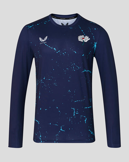 Yorkshire Cricket Men's 26/27 Long Sleeve Performance T-Shirt - Peacoat