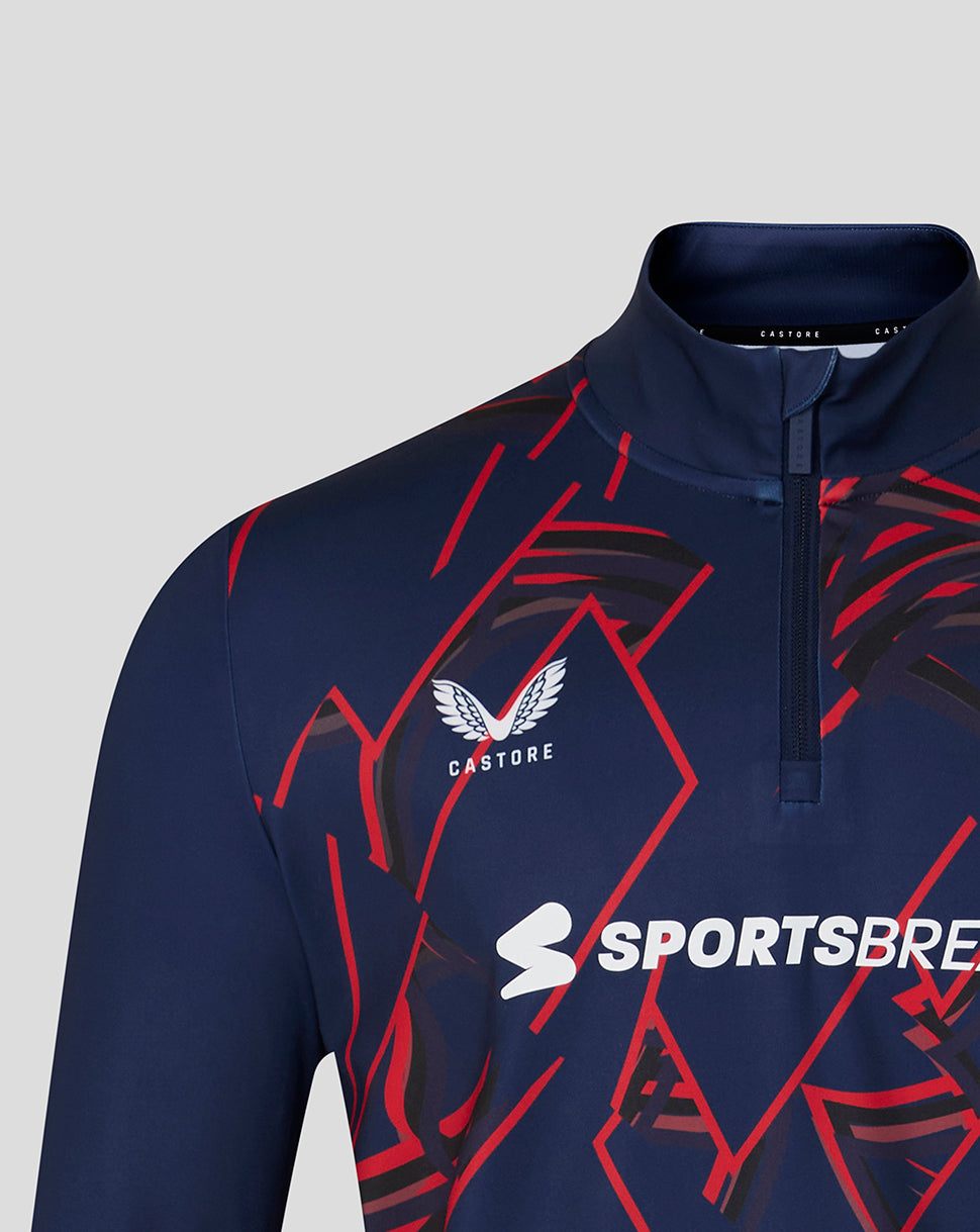 Media cremallera Lancashire Cricket 26/27 Performance de hombre – Peacoat - Peacoat