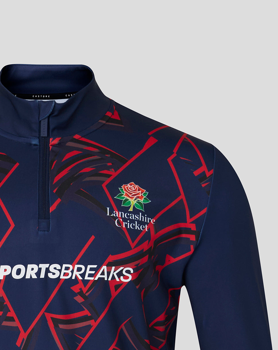 Media cremallera Lancashire Cricket 26/27 Performance de hombre – Peacoat - Peacoat