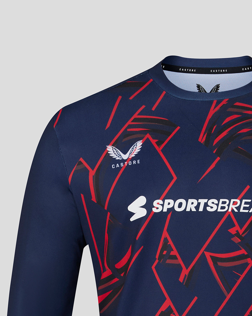 Lancashire Cricket Men's 26/27 Long Sleeve Performance T-Shirt - Peacoat - Peacoat