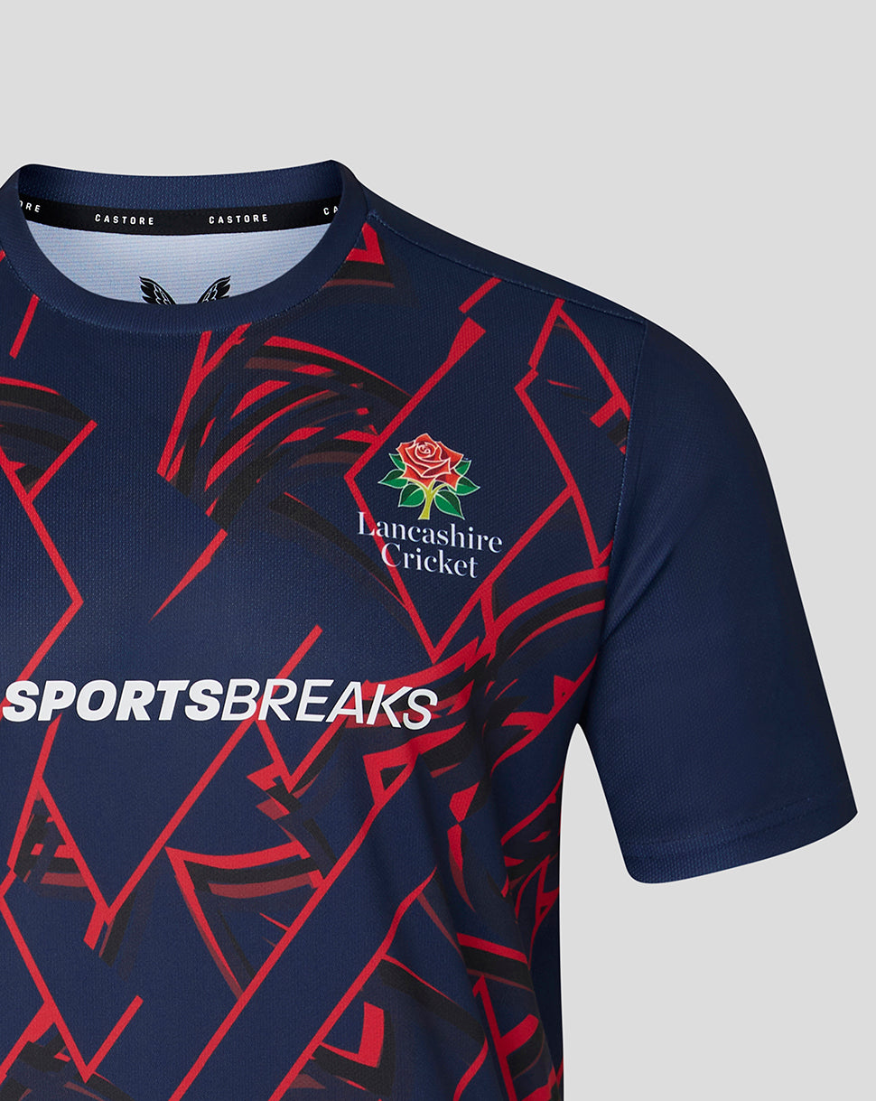 Lancashire Cricket Men's 26/27 Short Sleeve Performance T-Shirt - Peacoat - Peacoat