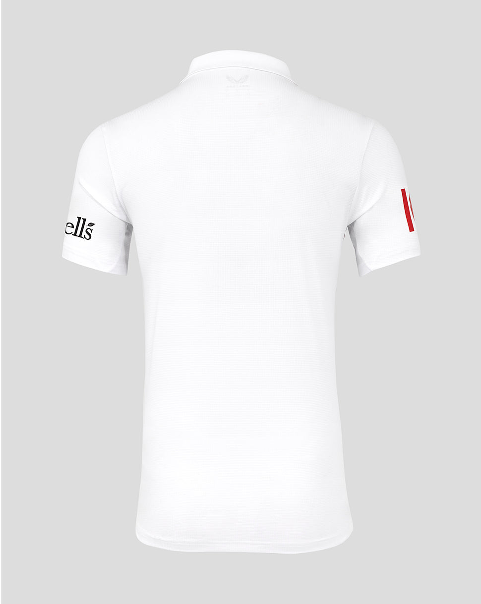 England Cricket Men's 26/27 Test Pro Short Sleeve Shirt - White