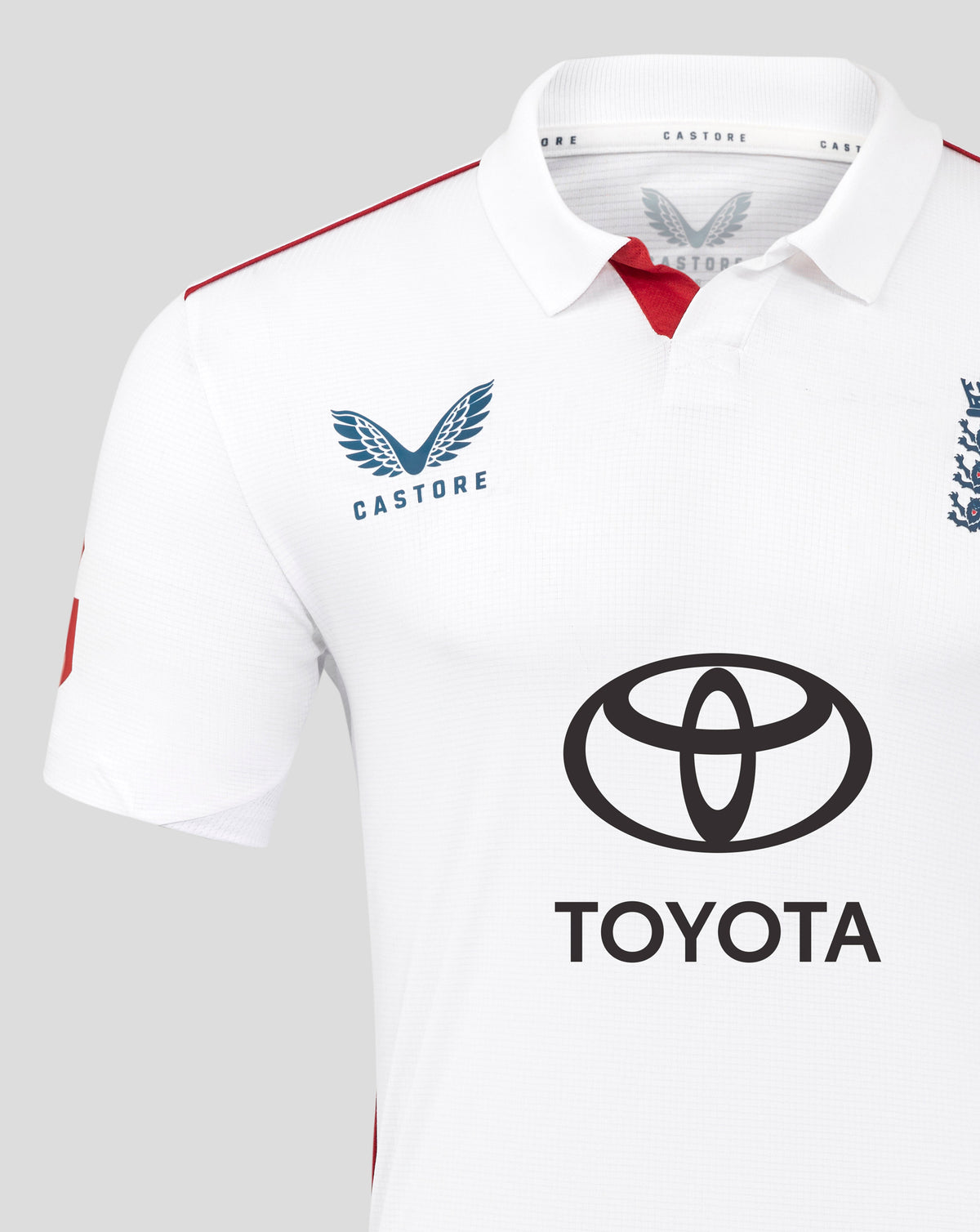England Cricket Men's 26/27 Test Pro Short Sleeve Shirt - White