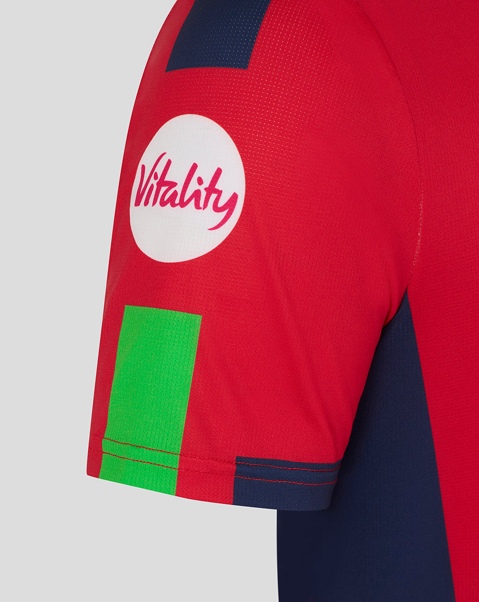 Lancashire Cricket Men's 26/27 T20 Short Sleeve Jersey - Red