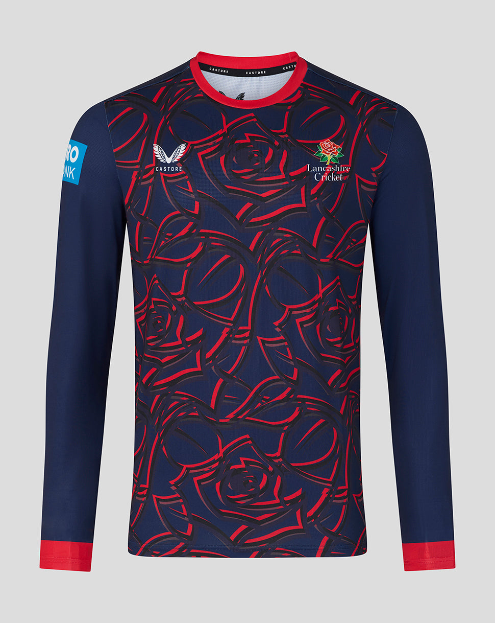 Lancashire Cricket Men's 26/27 ODI Long Sleeve Jersey - Peacoat