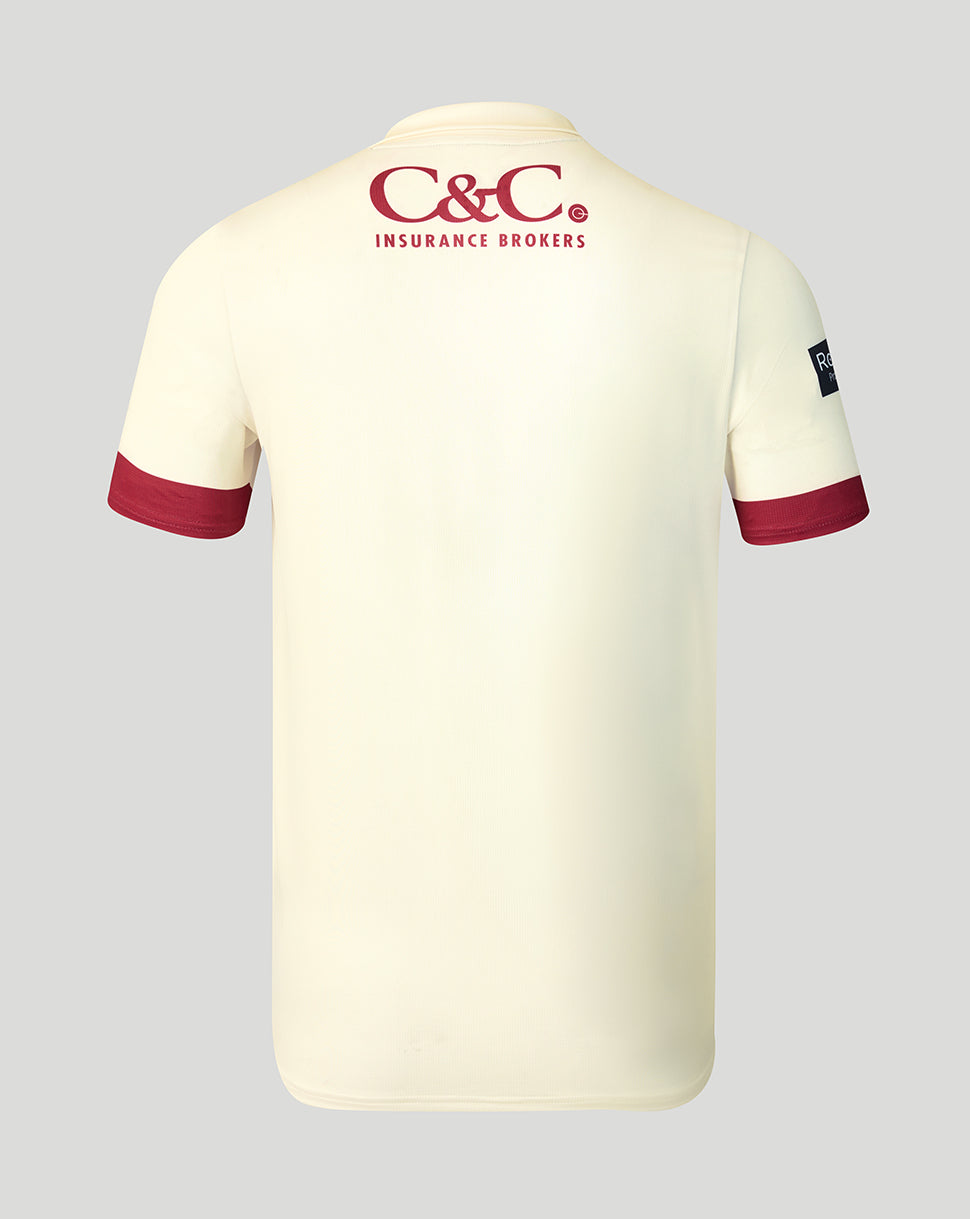Camiseta de manga corta Lancashire Cricket 26/27 County Champs de hombre – Crema - Cannoli Cream
