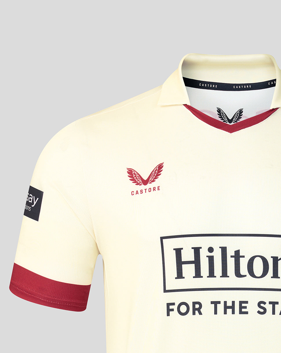 Camiseta de manga corta Lancashire Cricket 26/27 County Champs de hombre – Crema - Cannoli Cream