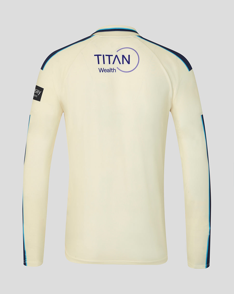 Yorkshire Cricket Men's 26/27 County Champs Long Sleeve Jersey - Cream - Cannoli Cream