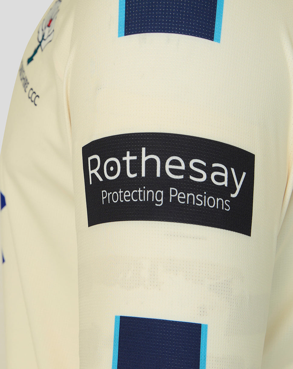 Yorkshire Cricket Men's 26/27 County Champs Long Sleeve Jersey - Cream - Cannoli Cream