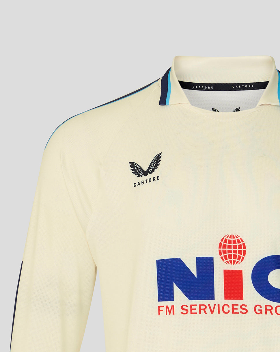 Yorkshire Cricket Men's 26/27 County Champs Long Sleeve Jersey - Cream - Cannoli Cream