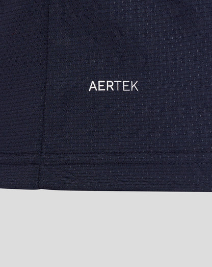 Navy blue fabric with 'AERTEK' logo on a white background