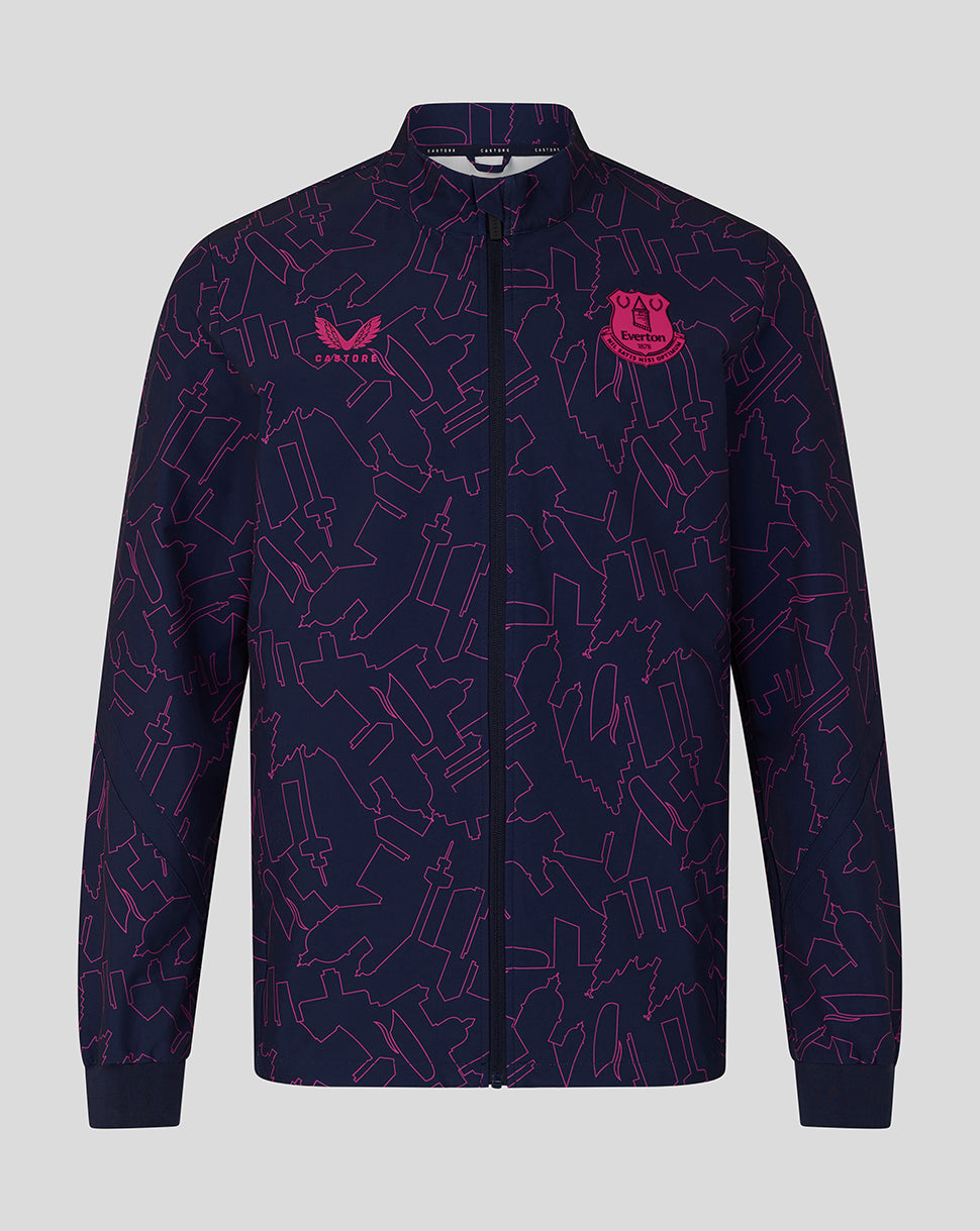 Everton FC 25/26 Heren At Night Pre Match Jas - Blauw