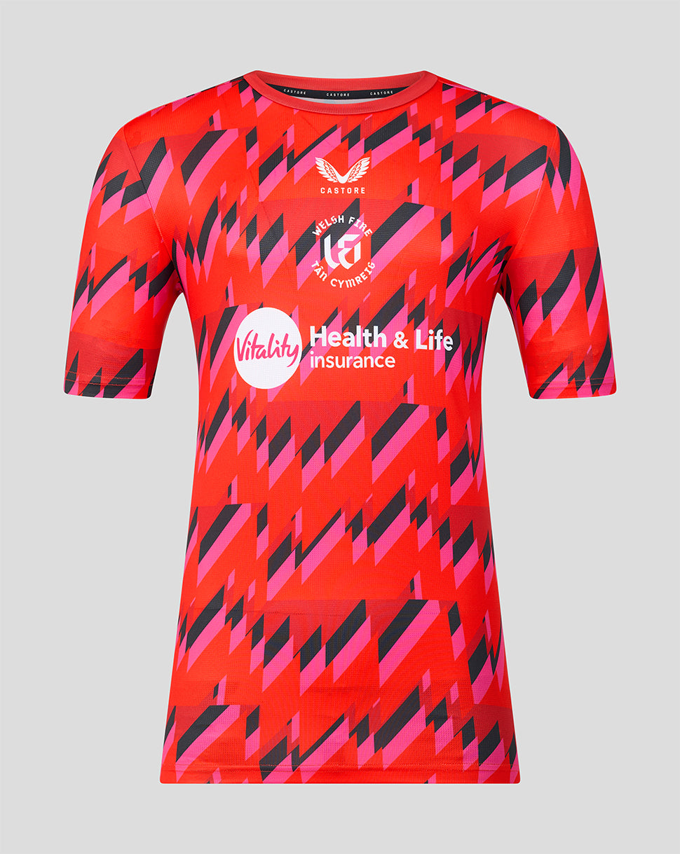 Welsh Fire The Hundred dames 2026 Training t-shirt met korte mouw - Rood