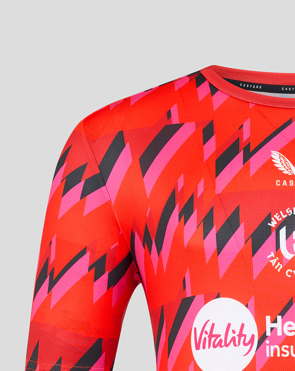 Welsh Fire The Hundred dames 2026 Training t-shirt met korte mouw - Rood