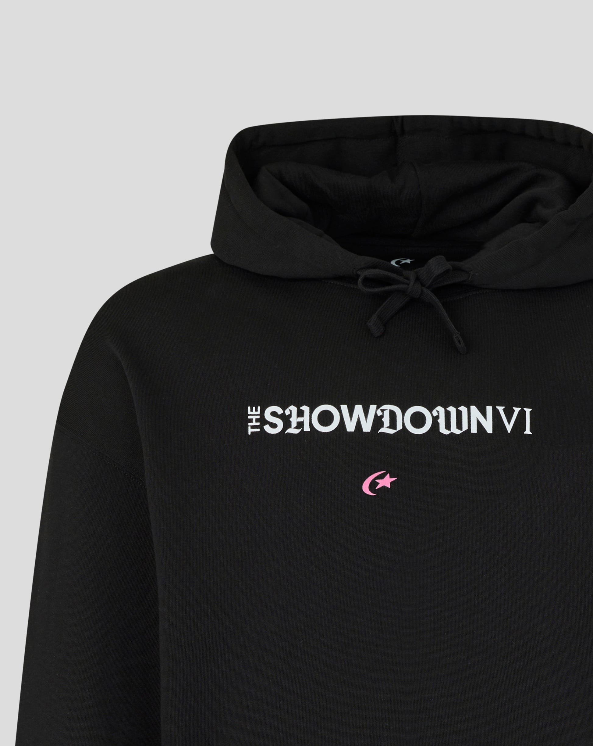 Black hoodie with 'The Showdown VI' text on a gray background