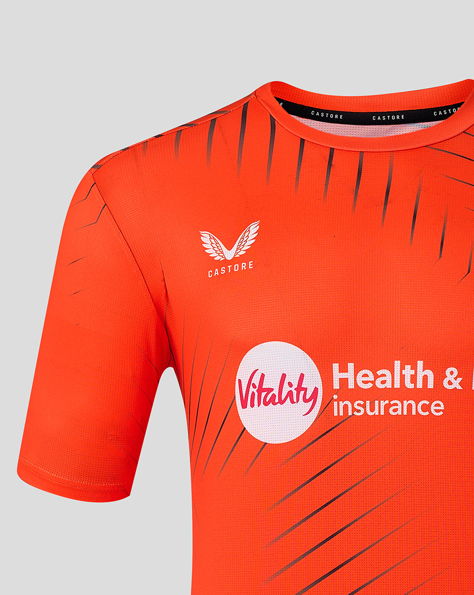 Heren Sunrisers Leeds The Hundred Training t-shirt met korte mouw 2026 - Oranje