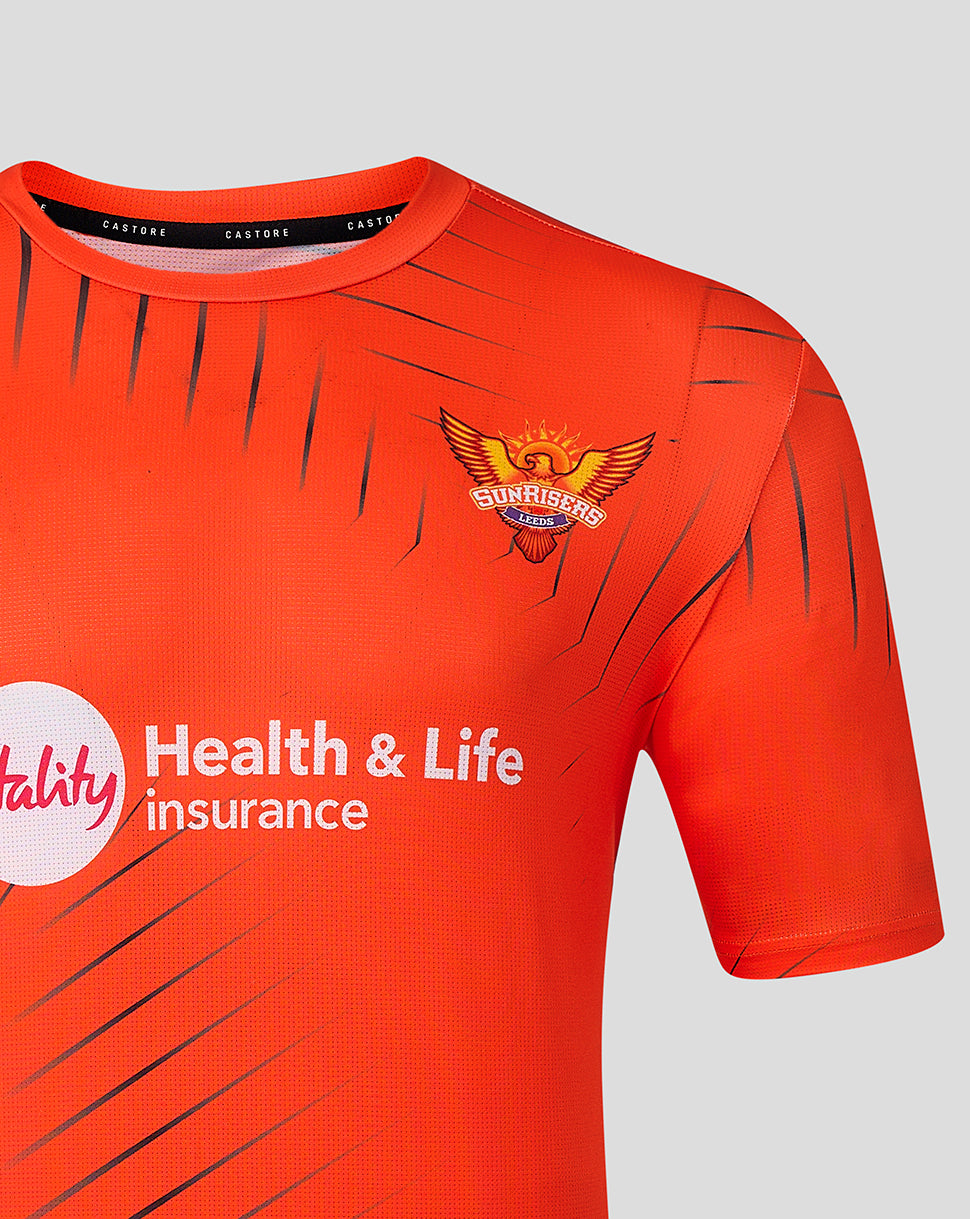Heren Sunrisers Leeds The Hundred Training t-shirt met korte mouw 2026 - Oranje