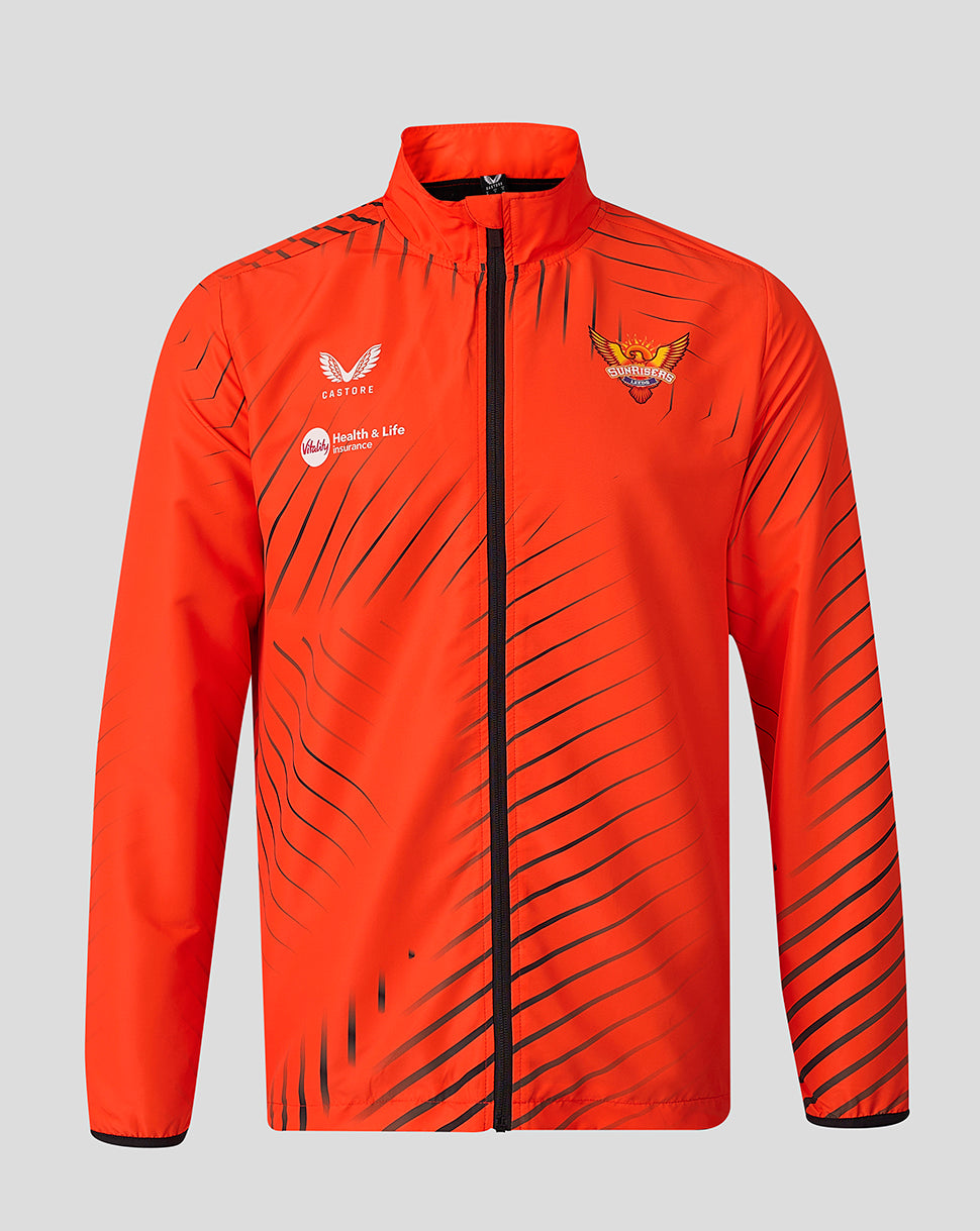 Heren Sunrisers Leeds The Hundred geweven Pre Match jas 2026 - Oranje