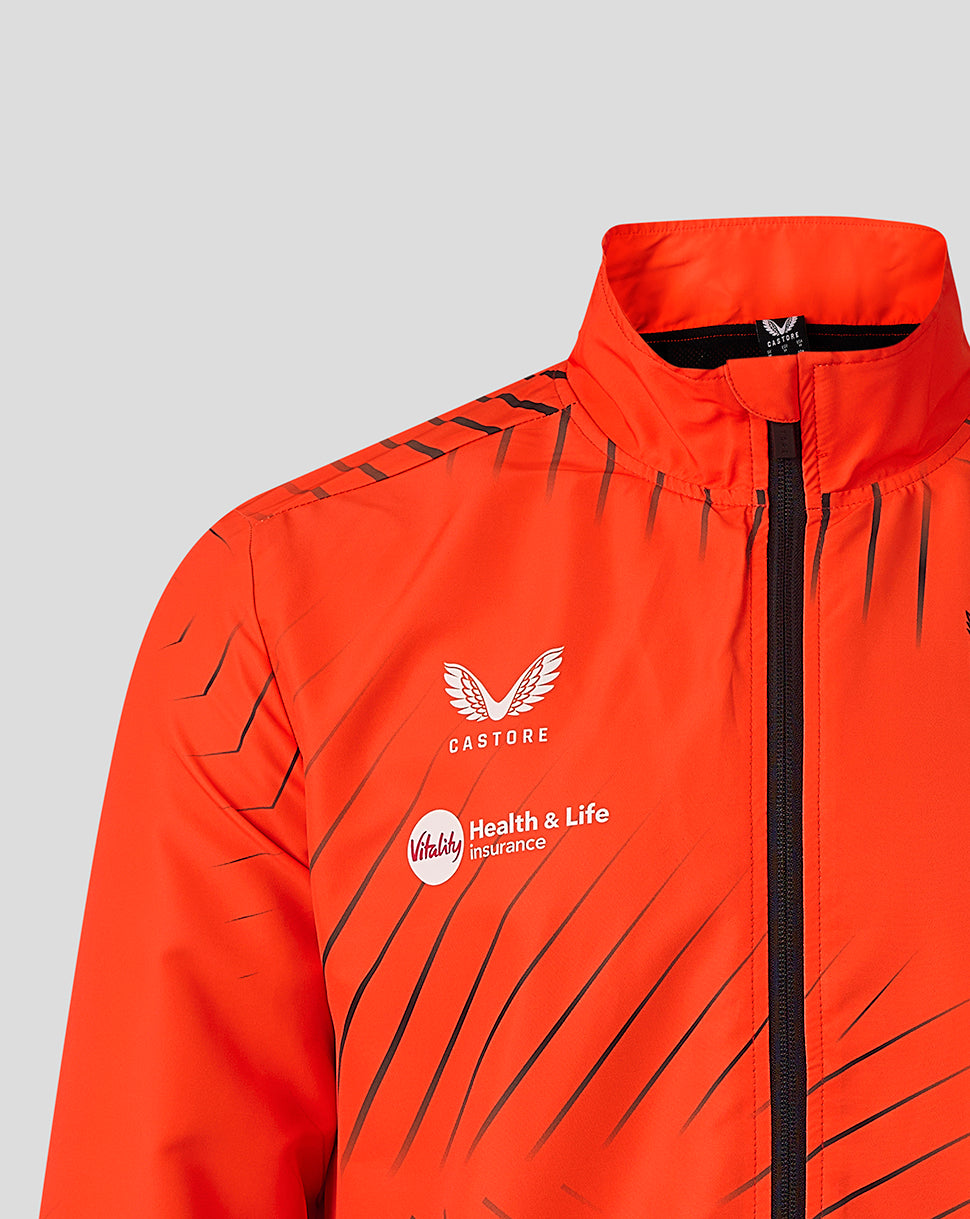 Heren Sunrisers Leeds The Hundred geweven Pre Match jas 2026 - Oranje