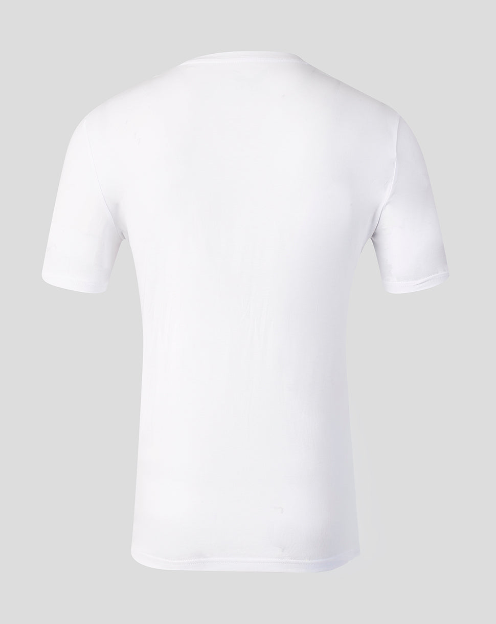 Back view of white Mens Sunrisers Leeds The Hundred Big Wings T Shirt