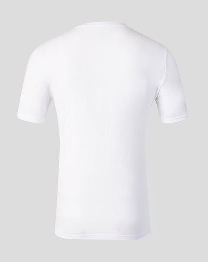 Back view of white Mens Sunrisers Leeds The Hundred Big Wings T Shirt