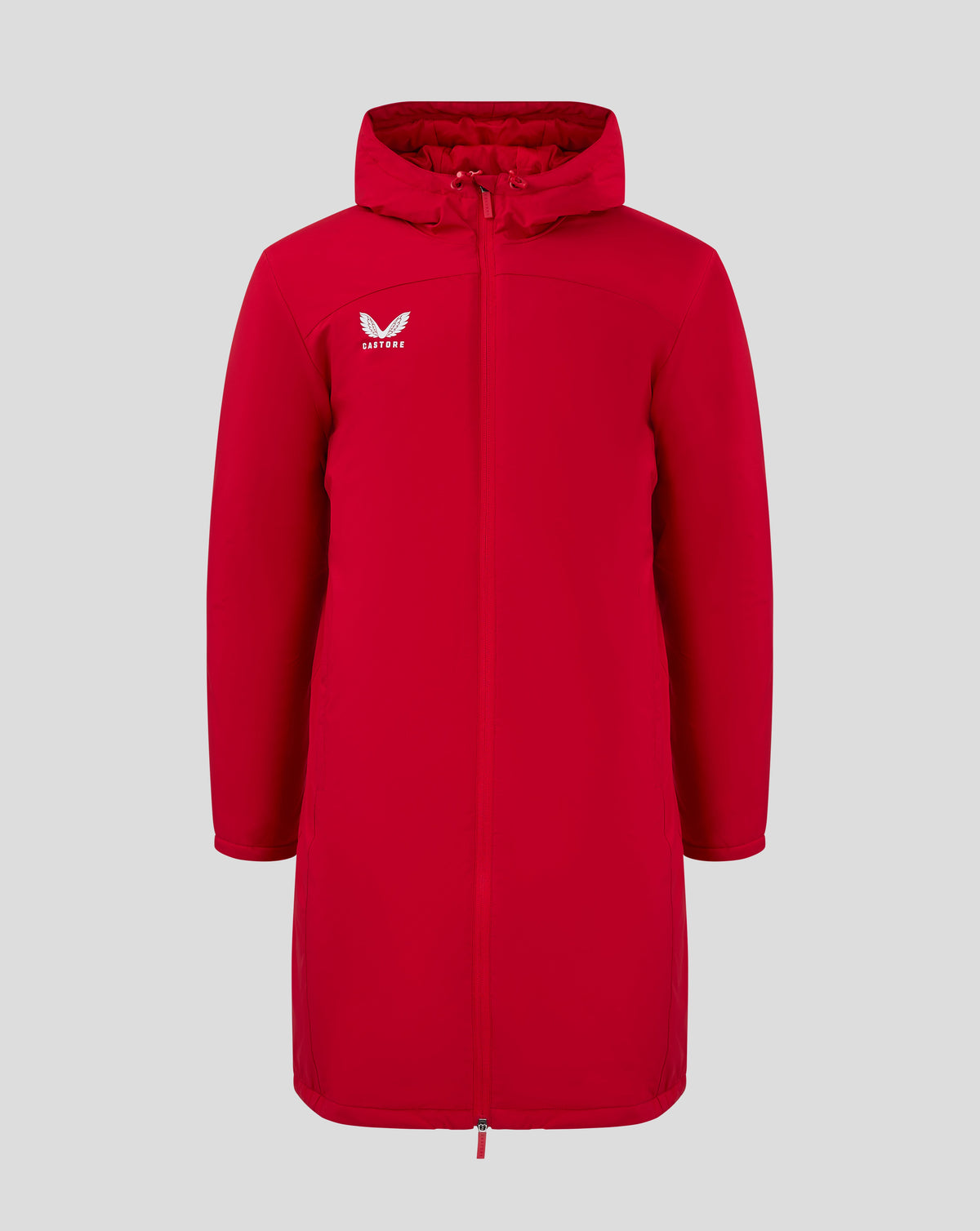 Herren Long Length Bench Jacke – Echtrot - Rot