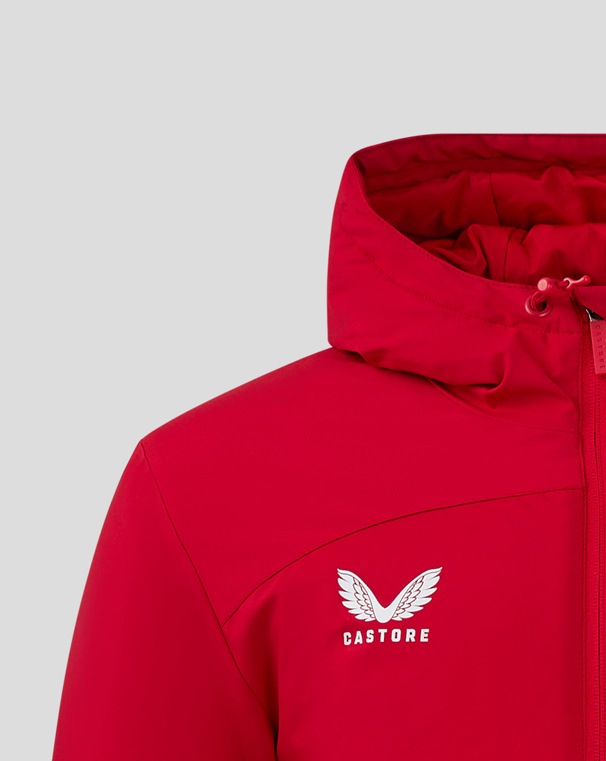 Herren Long Length Bench Jacke – Echtrot - Rot
