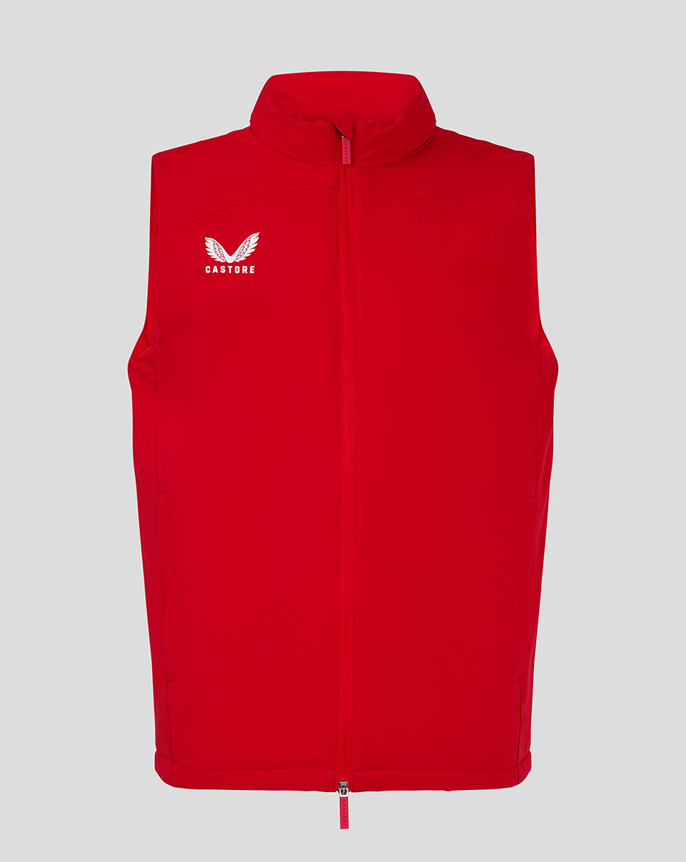 Herren Gepolsterte Weste – True Red - Rot