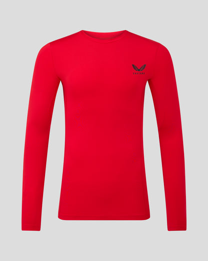 Mens Baselayer Long Sleeve Top - True Red