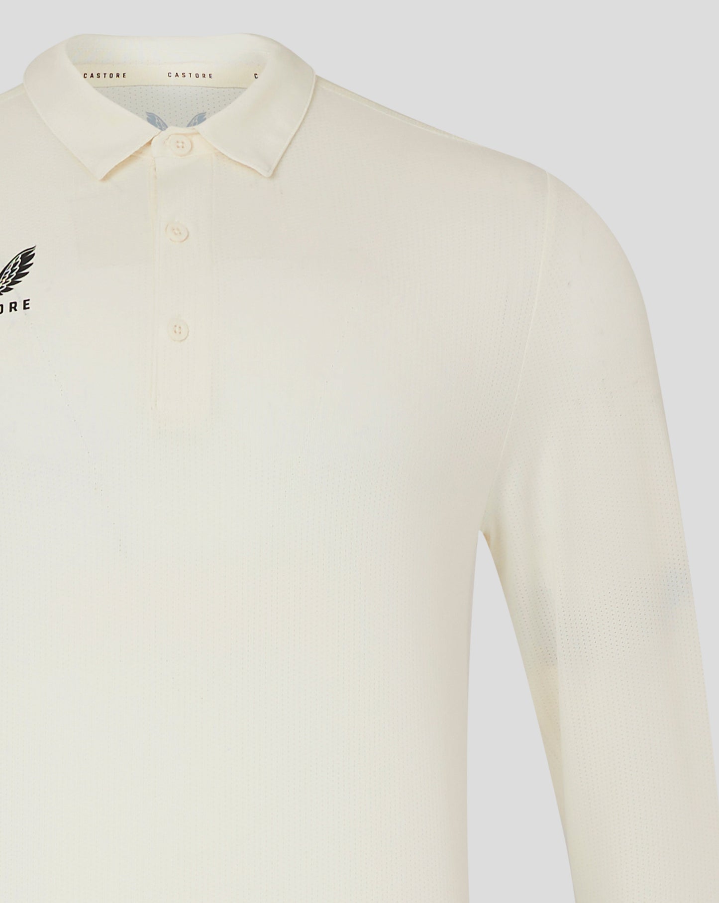 Mens Cricket Long Sleeve Tech Playing Shirt - Cannoli Cream