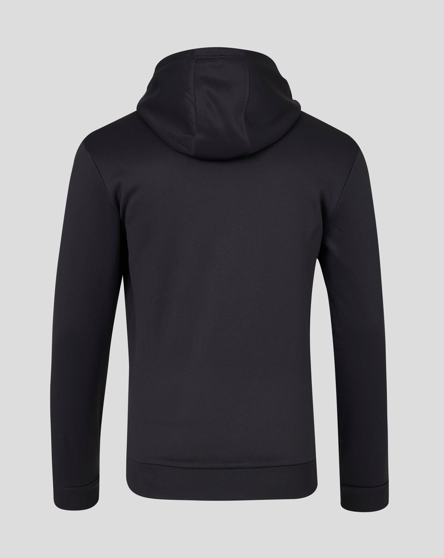 Mens Full Zip Brushback Hoodie - Caviar
