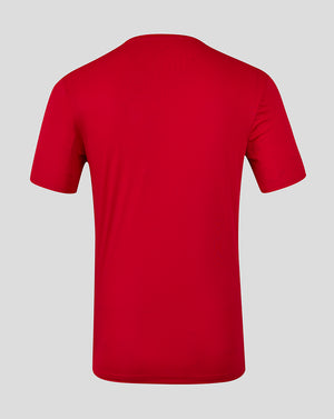 Mens Short Sleeve Marble Print T-Shirt - True Red
