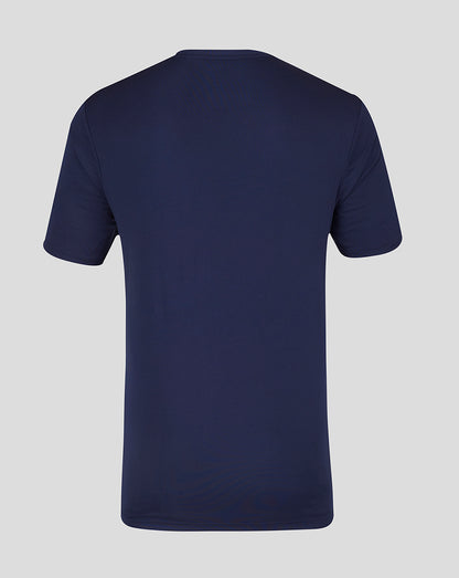 Short Sleeve Marble Printed T-Shirt - Peacoat
