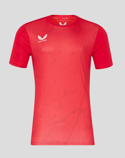 Mens Marble Performance Tee - True Red