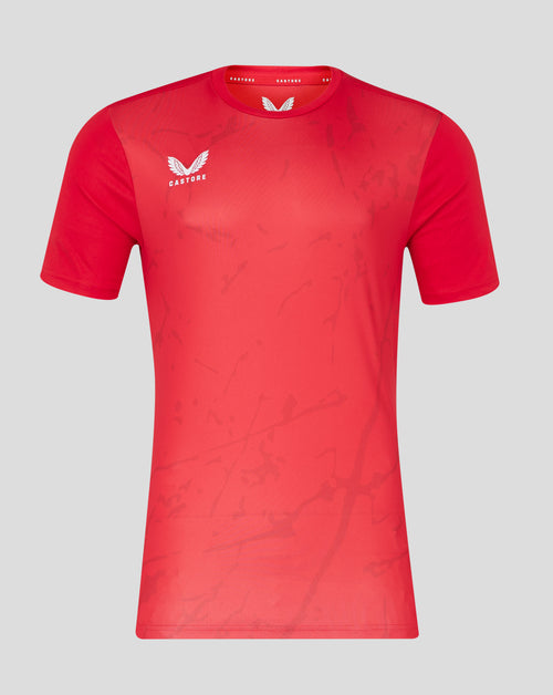Mens Marble Performance Tee - True Red