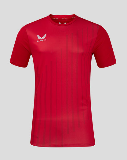 ss Linear Printed Training Tee 5 - True Red / Barbados Cherry