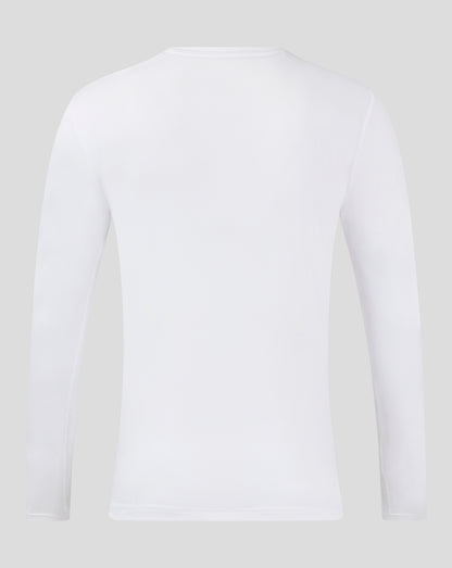 LS Dots Printed Training Tee  2 - Brilliant White/ Arctic Ice