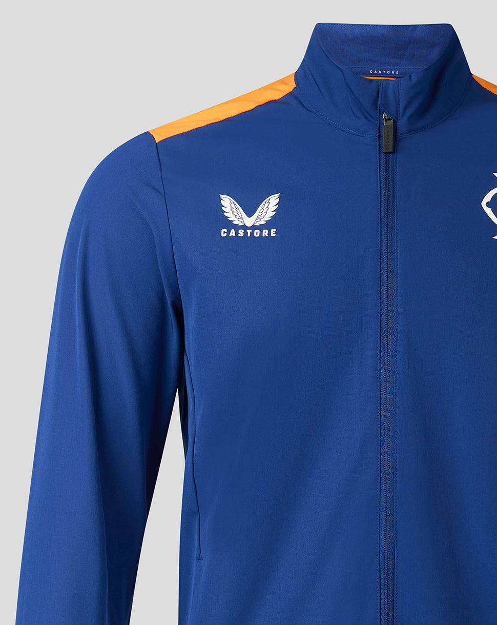 Rangers Mens 23/24 Players Training Third Anthem Jacket - Blue/Orange