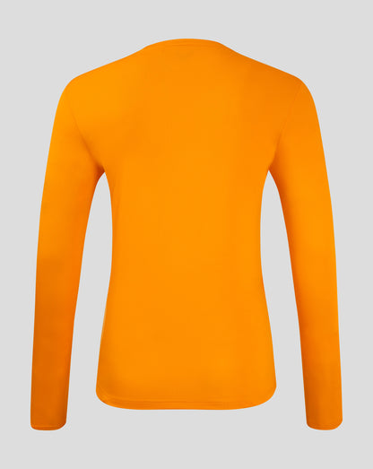 Mens Long Sleeve Performance Tee - Bright Marigold