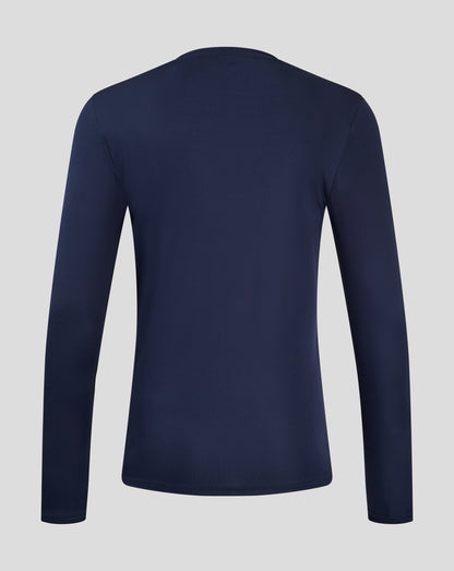 Mens Long Sleeve Performance Tee - Peacoat