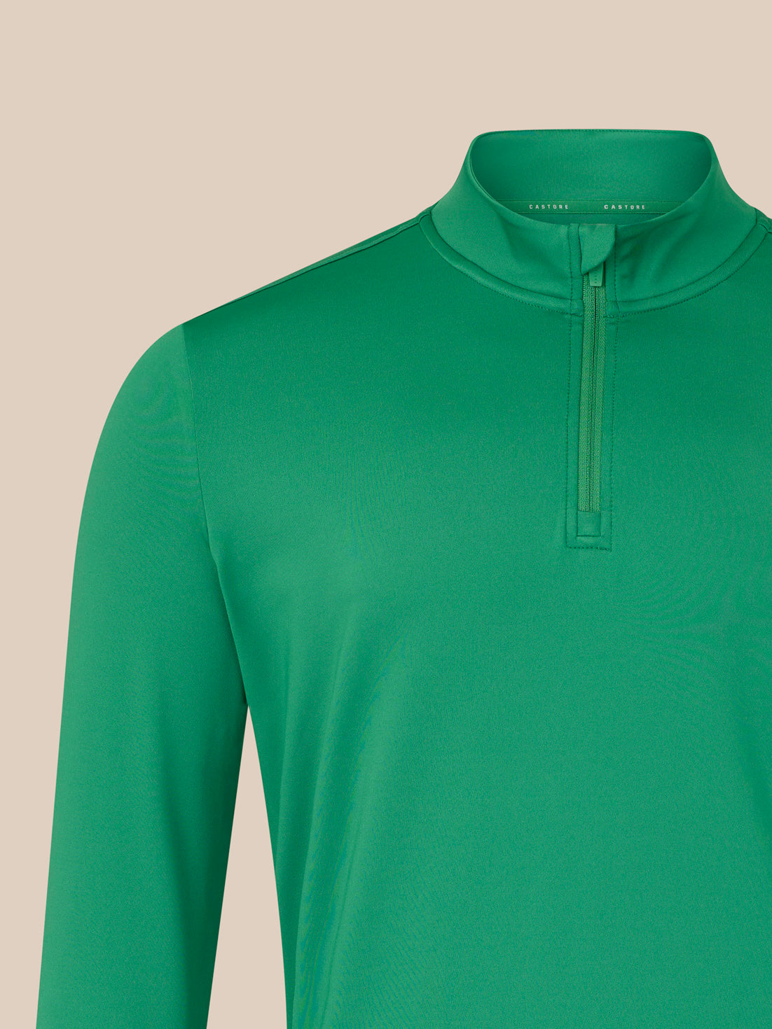 Men's Training Quarter Zip Long Sleeve Top - Green - Green