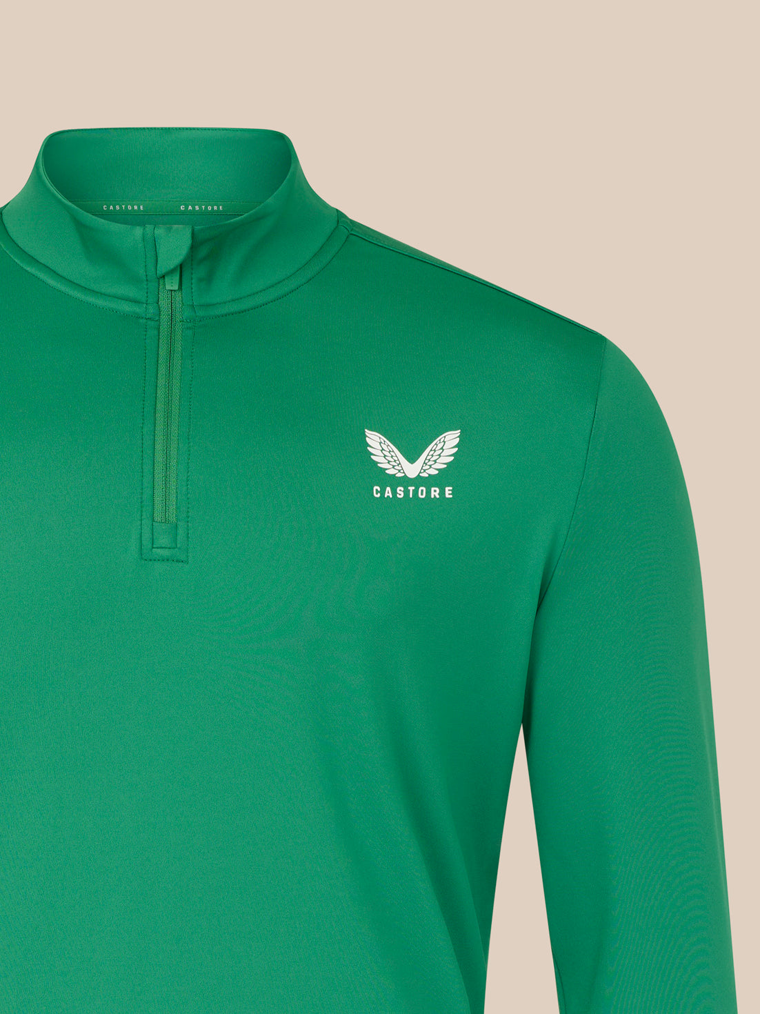 Men's Training Quarter Zip Long Sleeve Top - Green - Green