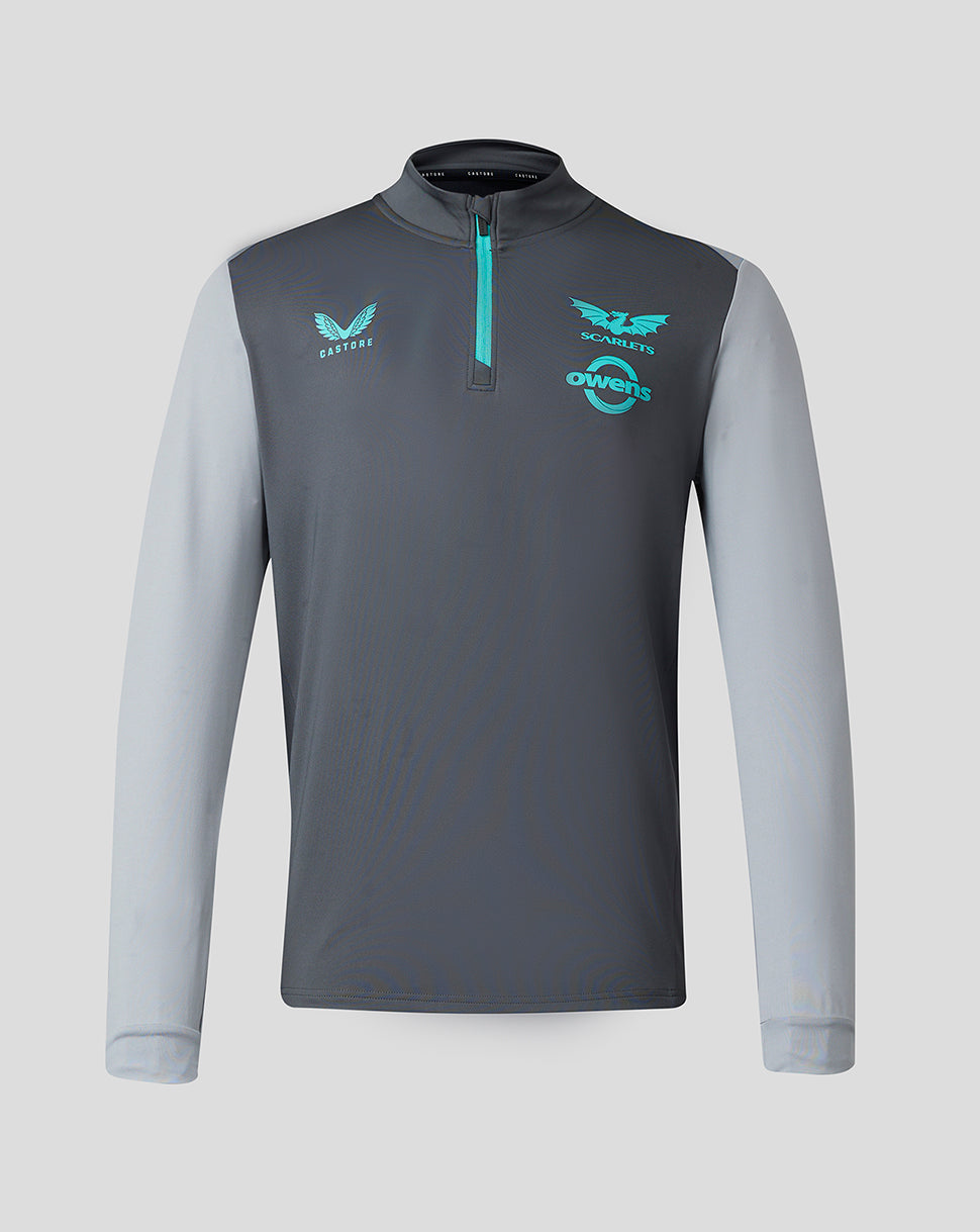 Capa intermedia con media cremallera Scarlets 23/24 de hombre - Gris