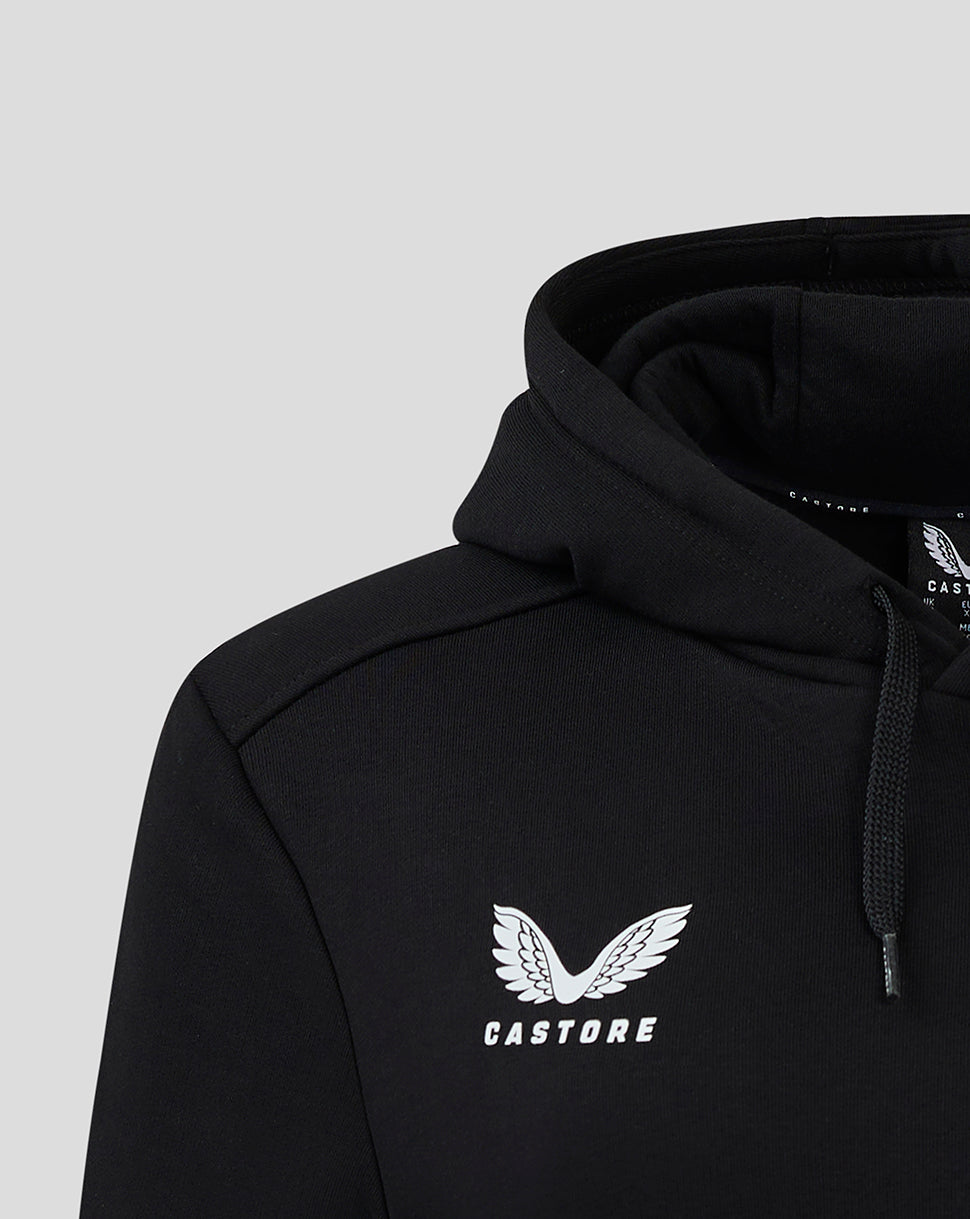 Cotton Rich Brushed Back Hoody - Black